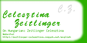 celesztina zeitlinger business card